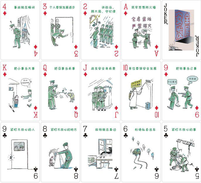 政策法规类广告扑克牌制作